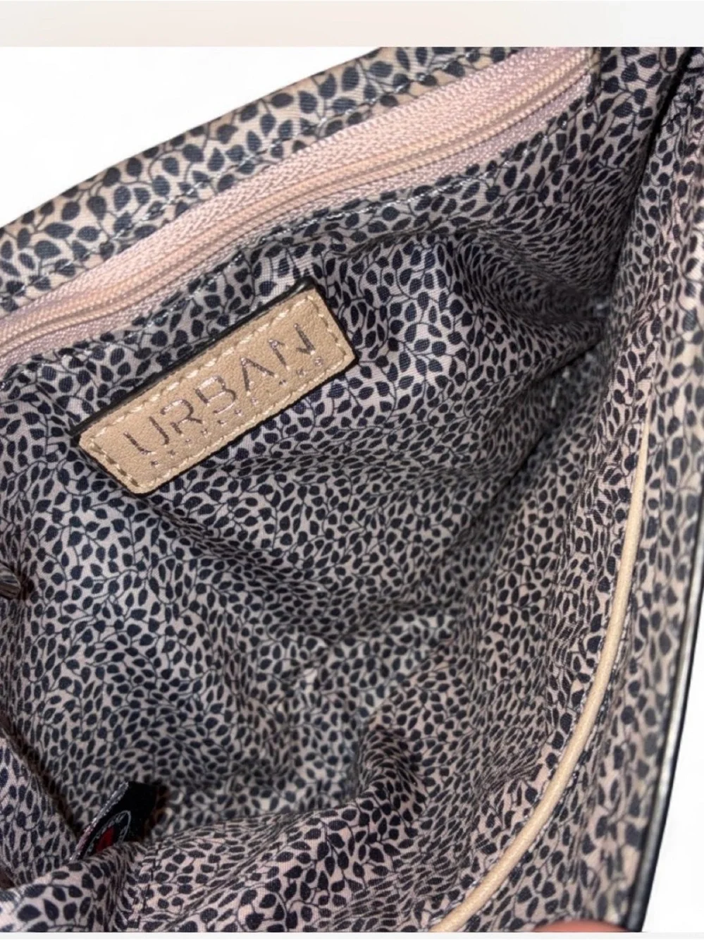 Urban Expressions Taupe Shoulder Crossbody with Chain Strap